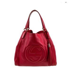 Gucci Crimson Leather Shoulder Bag